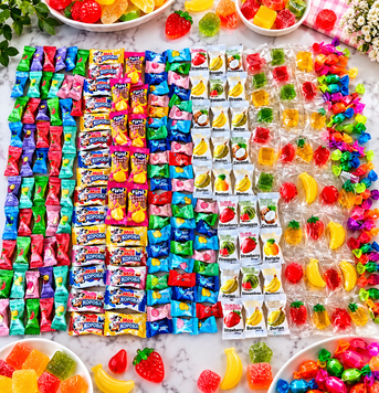 Мікс трендових цукерок 500 г &ndash; Міні Моті, Mini Mochi, Frutik, Вітамінки C, желейки та жувальні цукерки асорті mmochi фото